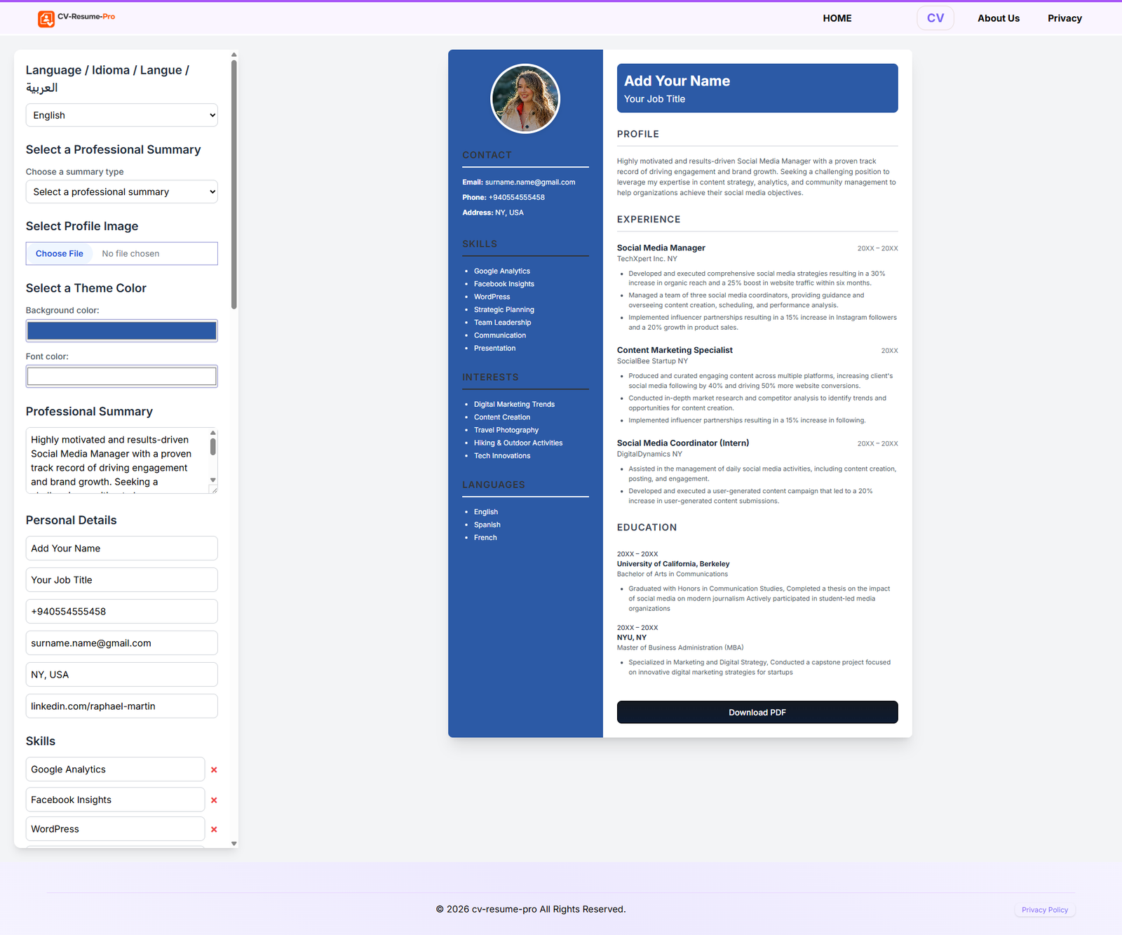 Resume Format for Freshers – Free Examples
